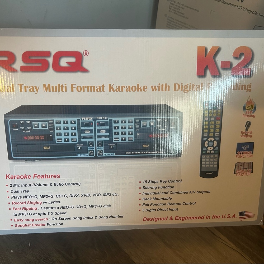 RSQ K-2 Multi Format Karaoke System with Remote